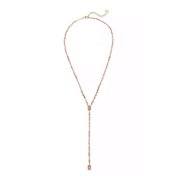 NWT KENDRA SCOTT $125 Pink Bethany Y Necklace - Picture 3 of 4